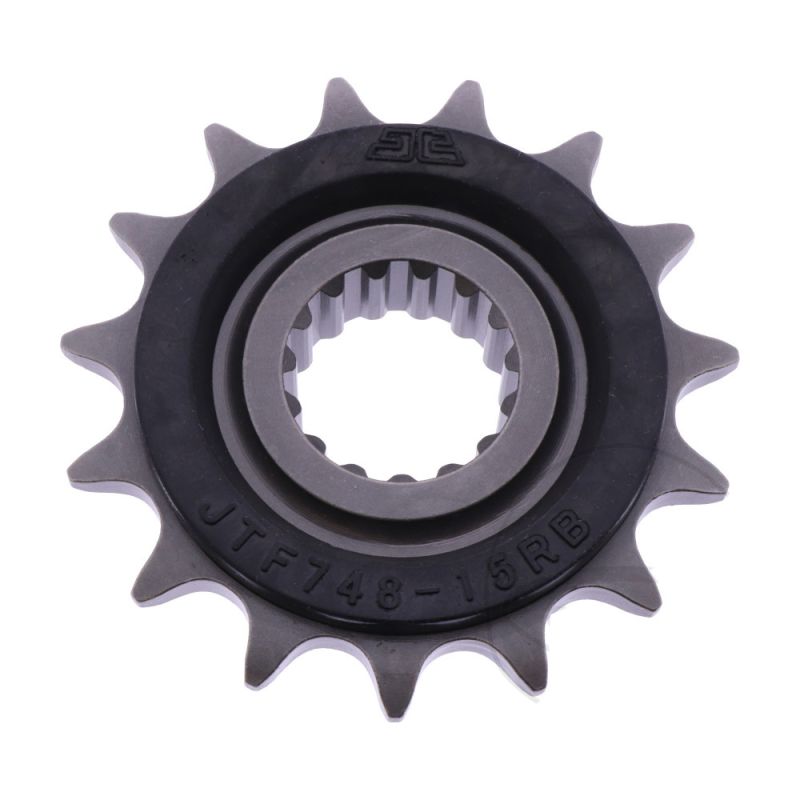 Pignon moto 15 dents JT Sprockets PAS avec caoutchouc