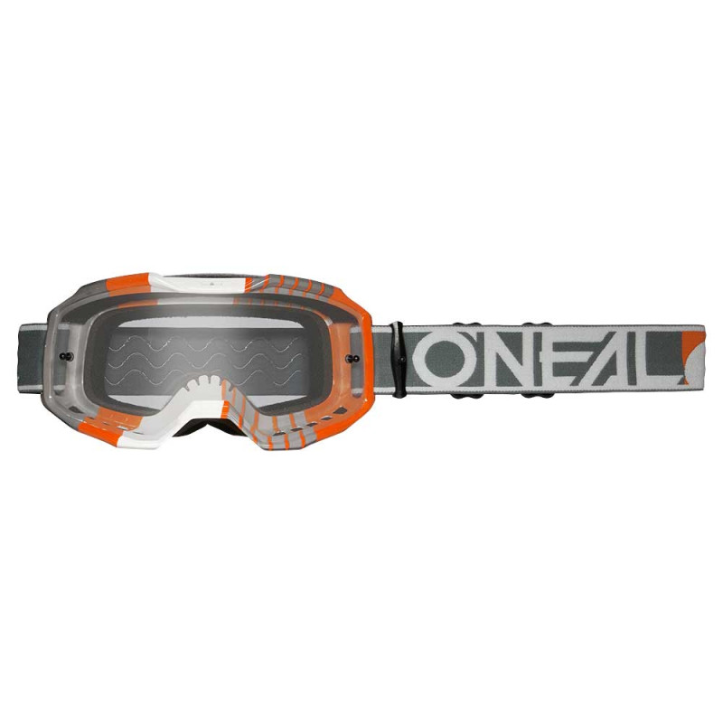 Masque ONeal B-10 DUPLEX Blanc/Gris/orange - Transparent