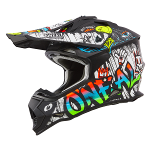 Casque Moto Cross 2SRS RANCID Oneal Noir/Blanc