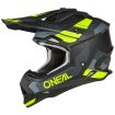 Casque Moto Cross 2SRS SPYDE Oneal Noir / Gris / Jaune Fluo