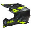 Casque Moto Cross 2SRS SPYDE Oneal Noir / Gris / Jaune Fluo