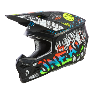 Casque Moto Cross Enfant 3SRS  RANCID Noir / Blanc