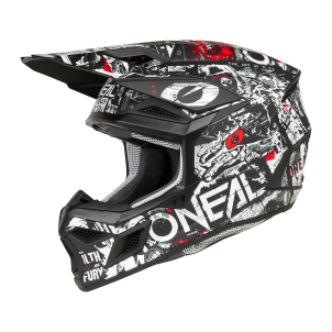 Casque moto Cross 3SRS ATTACK Oneal Noir / Blanc