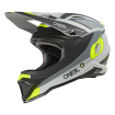 Casque Moto Cross 1SRS STREAM Noir / Jaune Fluo