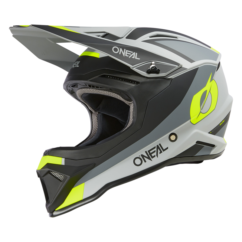 Casque Moto Cross 1SRS STREAM Noir / Jaune Fluo