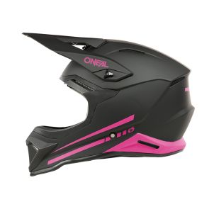 Casque Moto Cross Enfant 1SRSSOLID Noir / Rose