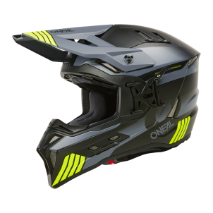 Casque Moto Cross EX-SRS HITCH Oneal Noir / Gris / Jaun Fluo