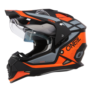 Casque Moto Trail SIERRA R Oneal Orange / Noir / Gris