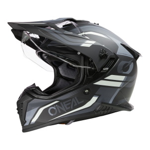 Casque Moto Trail A-SRS SPIKE Oneal Noir / Gris / Blanc