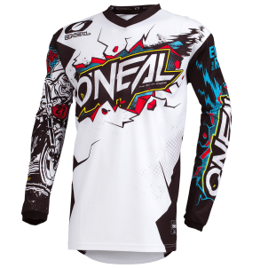 Maillot Moto Cross ELEMENT  VILLAIN Oneal Blanc