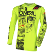 Maillot Moto Cross Enfant ELEMENT ATTACK Jaune Fluo / Black