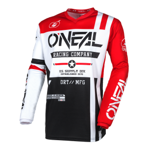 Maillot Moto cross ELEMENT WARHAWK Noir / Blanc / Rouge