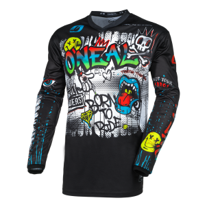 Maillot MotoCross ELEMENT RANCID Oneal Noir / Blanc