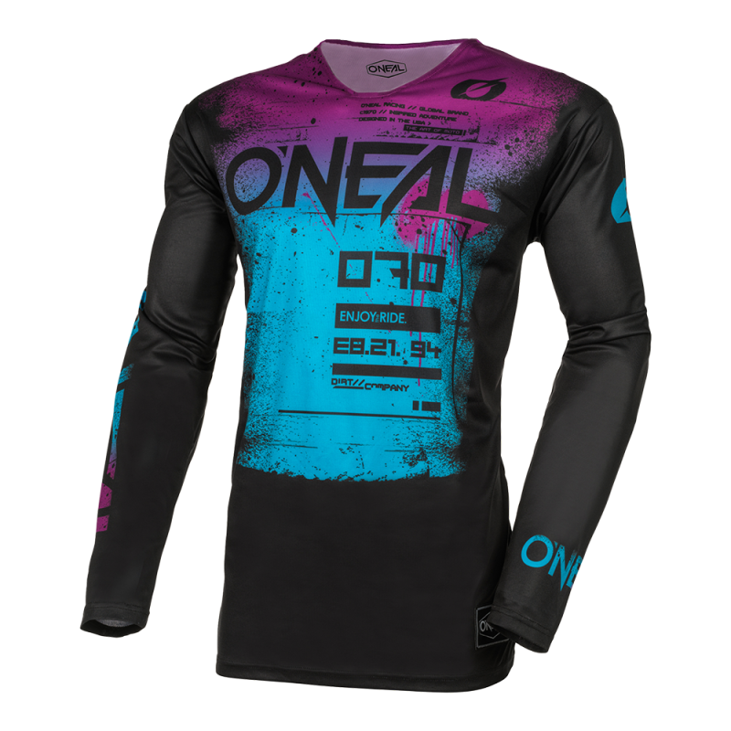 Maillot moto Cross MAYHEM SCARZ ONeal Noir / Bleu