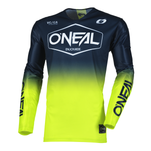 Maillot moto Cross MAYHEM HEXX ONeal Bleu / Jaune Fluo