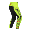 Pantalon Moto Cross ELEMENT Youth ATTACK Oneal Jaune Fluo / Noir