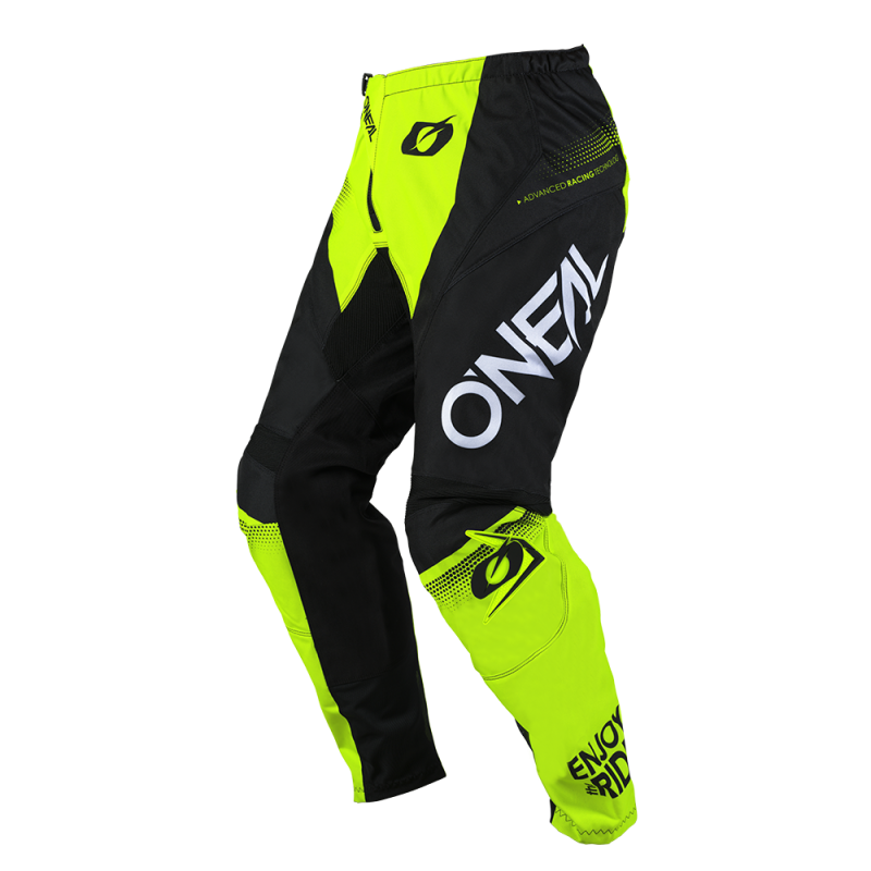 Pantalon Moto Cross ELEMENT RACEWEAR Oneal Noir / Jaune Fluo