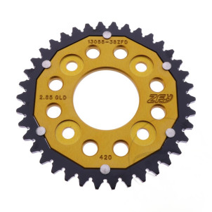 Couronne Bi-MatiÃ¨re 38 dents PAS 420 Or ZF Sprocket ZFD-13055-38-GLD