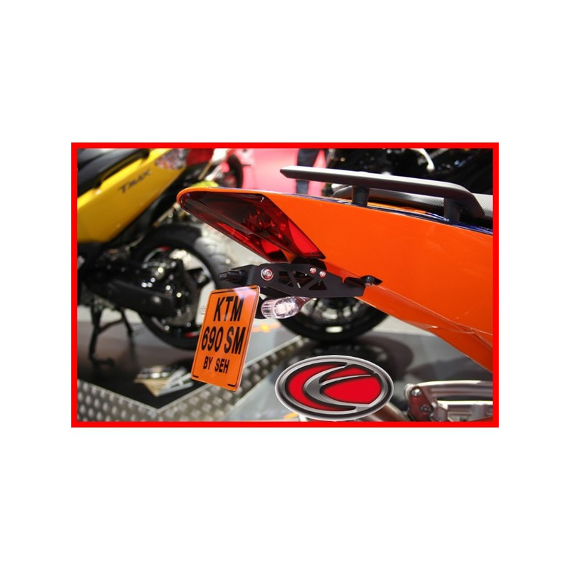 Support de plaque réglable KTM 690 Duke 08 - 10 / Supermoto /R 07 - 10